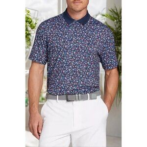 Walter Hagen Men's Navy Multi Performance 11 USA Fashion Golf Polo T Shirt NWT